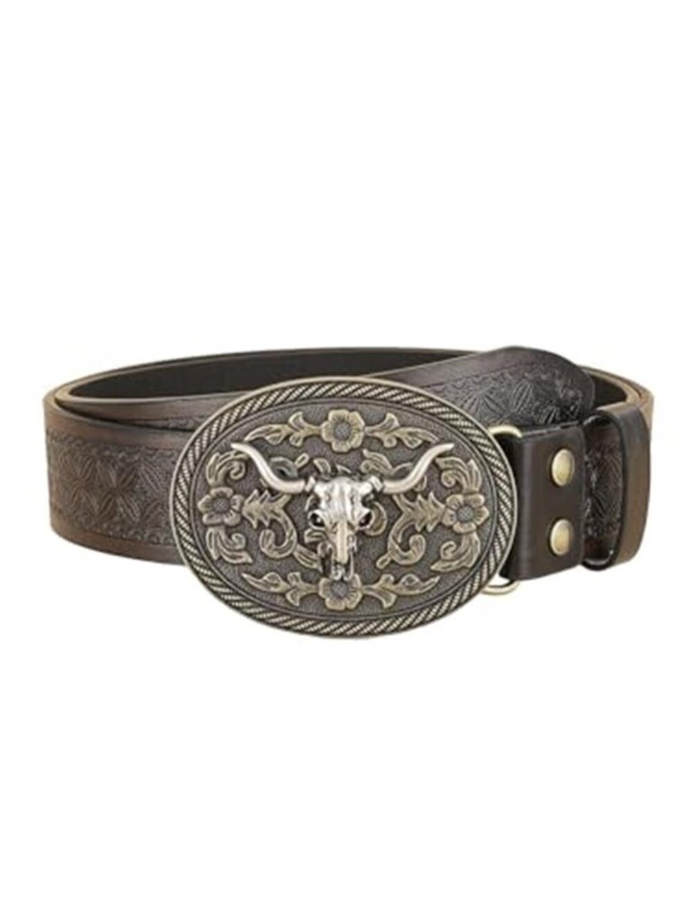 Verdusa Women's Vintage Western Leather Buckle Belt